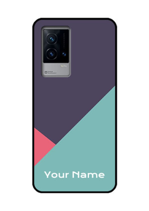 iQOO 9 5G Custom Glass Mobile Case - Tri Color abstract Design