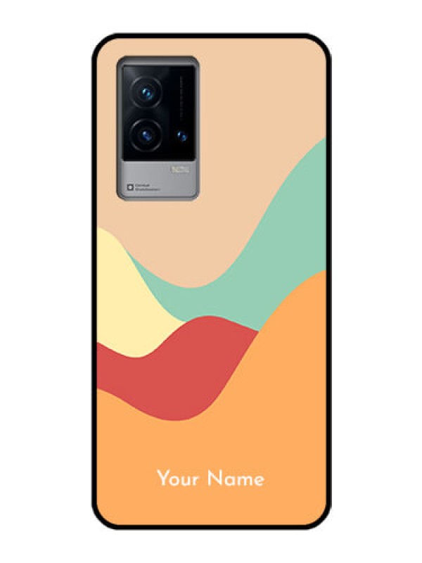 Custom iQOO 9 5G Personalized Glass Phone Case - Ocean Waves Multi-colour Design