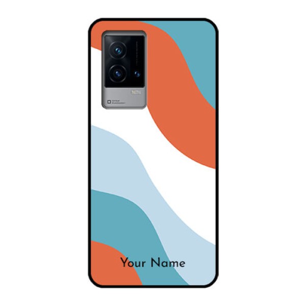 iQOO 9 5G Custom Glass Mobile Case - coloured Waves Design