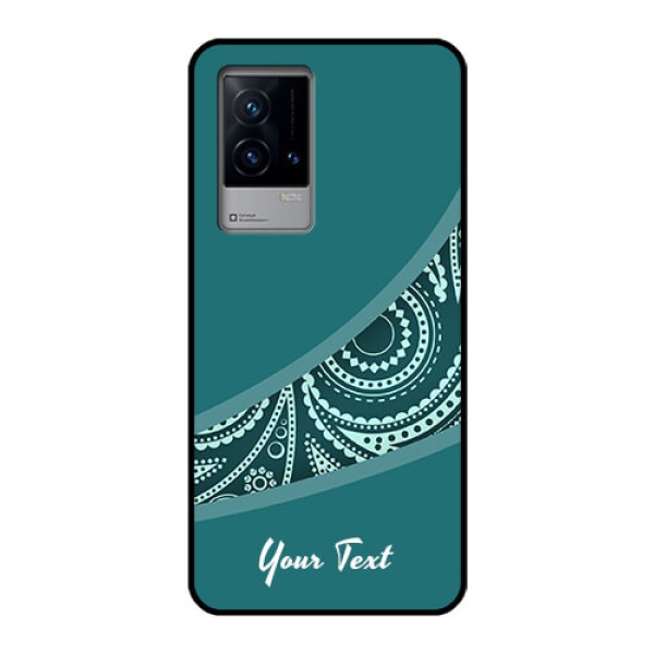 iQOO 9 5G Photo Printing on Glass Case - semi visible floral Design