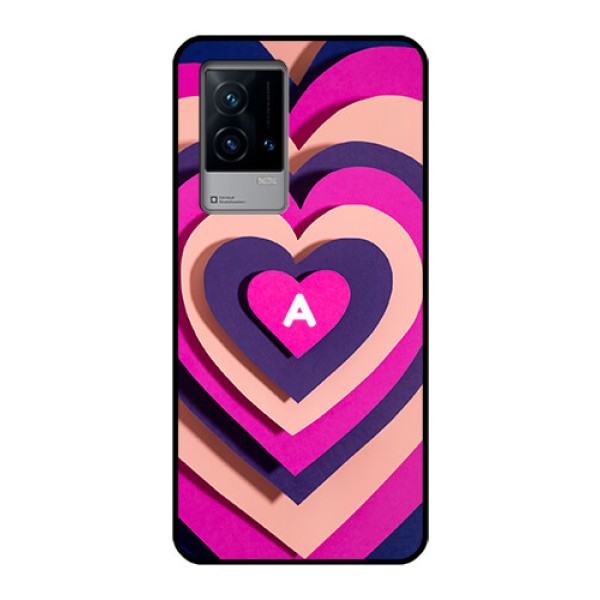 iQOO 9 5G Custom Glass Mobile Case - Cute Heart Pattern Design