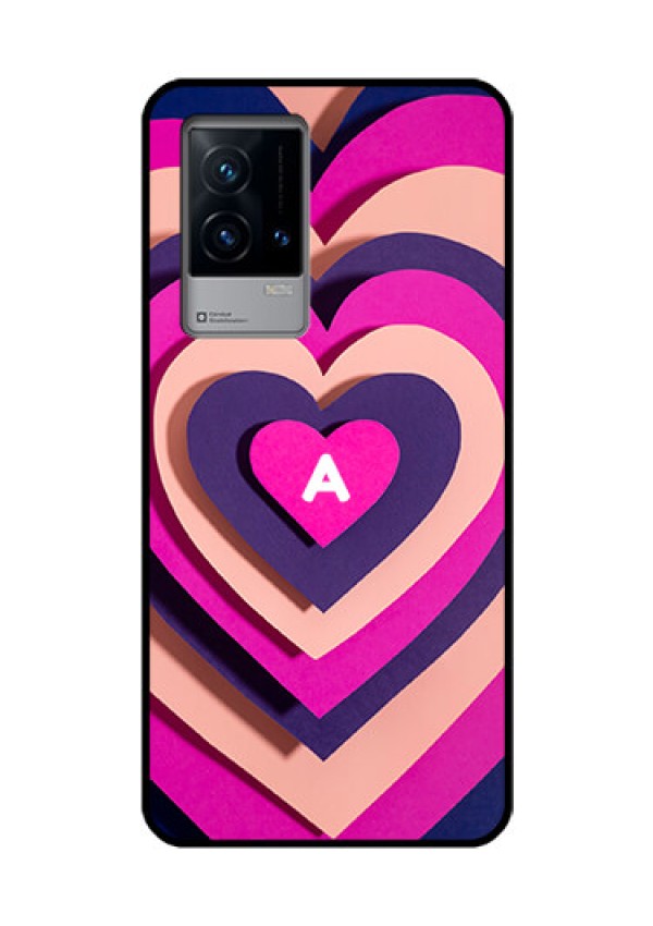 iQOO 9 5G Custom Glass Mobile Case - Cute Heart Pattern Design