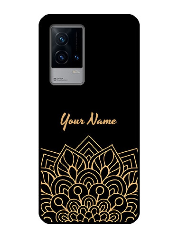Custom iQOO 9 5G Custom Glass Phone Case - Golden mandala Design