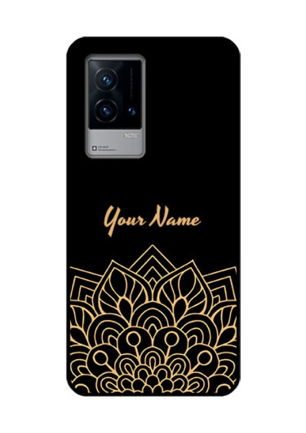 iQOO 9 5G Custom Glass Phone Case - Golden mandala Design