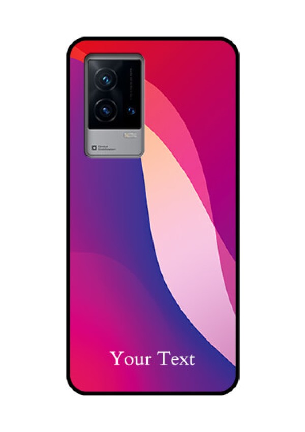 iQOO 9 5G Personalized Glass Phone Case - Digital abstract Overlap Design