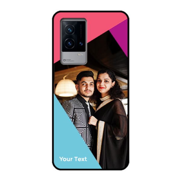 iQOO 9 5G Custom Glass Mobile Case - Stacked Triple colour Design iQOO 9 5G Custom Glass Mobile Case - Stacked Triple colour Design