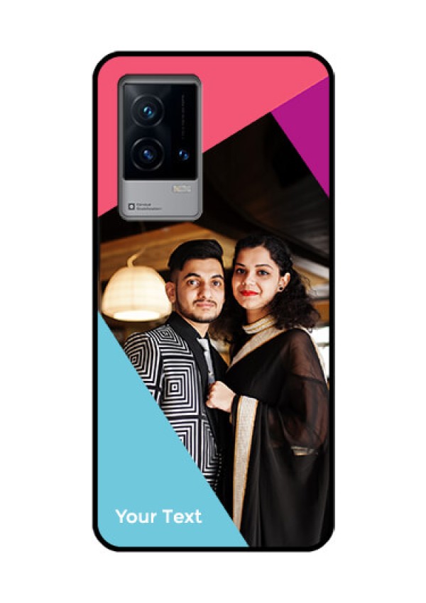 iQOO 9 5G Custom Glass Mobile Case - Stacked Triple colour Design
