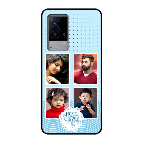 iQOO 9 5G Custom Glass Phone Case - Cute love quote with 4 pic upload Design iQOO 9 5G Custom Glass Phone Case - Cute love quote with 4 pic upload Design