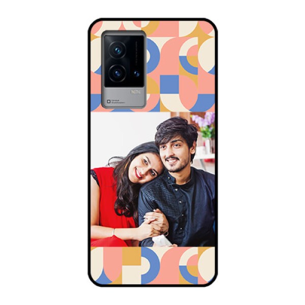 iQOO 9 5G Photo Printing on Glass Case - Semi-circle Maze Pattern Design