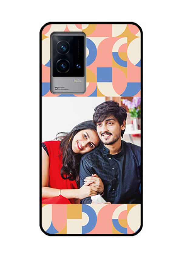 iQOO 9 5G Photo Printing on Glass Case - Semi-circle Maze Pattern Design