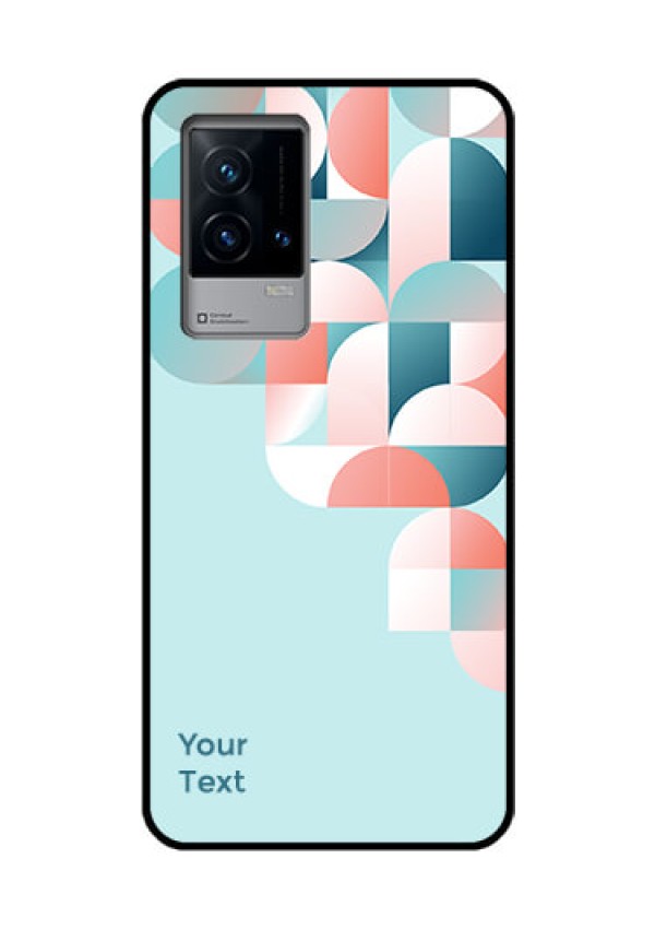 iQOO 9 5G Custom Glass Phone Case - Stylish Semi-circle Pattern Design