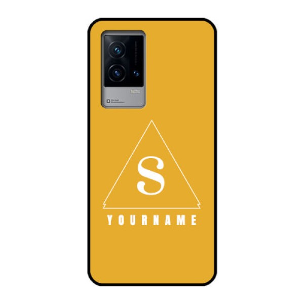 iQOO 9 5G Personalized Glass Phone Case - simple triangle Design