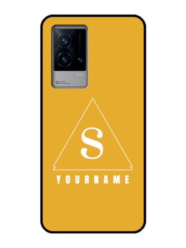 Custom iQOO 9 5G Personalized Glass Phone Case - simple triangle Design