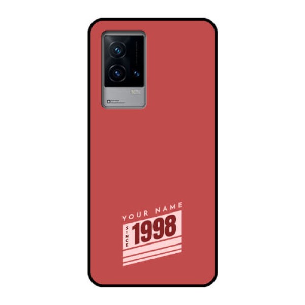 iQOO 9 5G Custom Glass Phone Case - Red custom year of birth Design