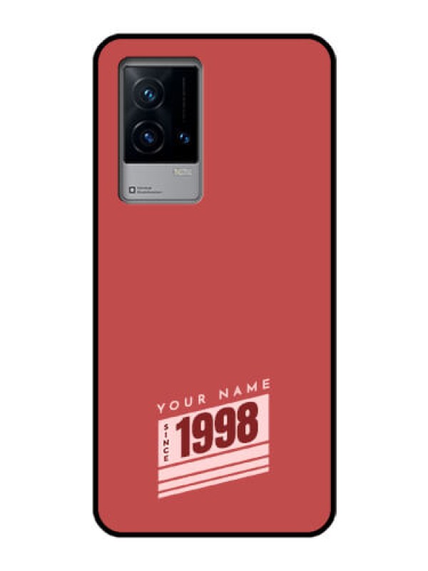 Custom iQOO 9 5G Custom Glass Phone Case - Red custom year of birth Design