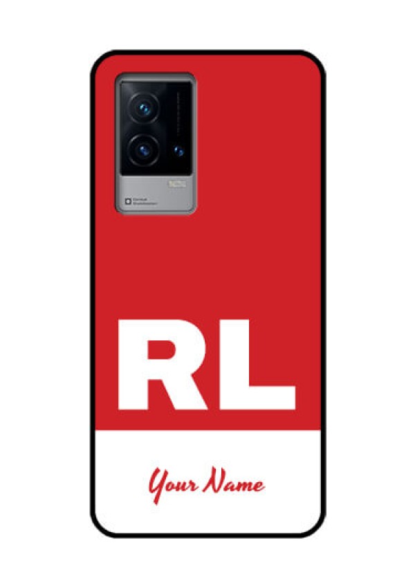 iQOO 9 5G Personalized Glass Phone Case - dual tone custom text Design