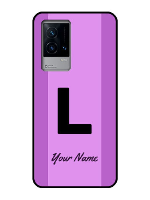 Custom iQOO 9 5G Custom Glass Phone Case - Tricolor custom text Design