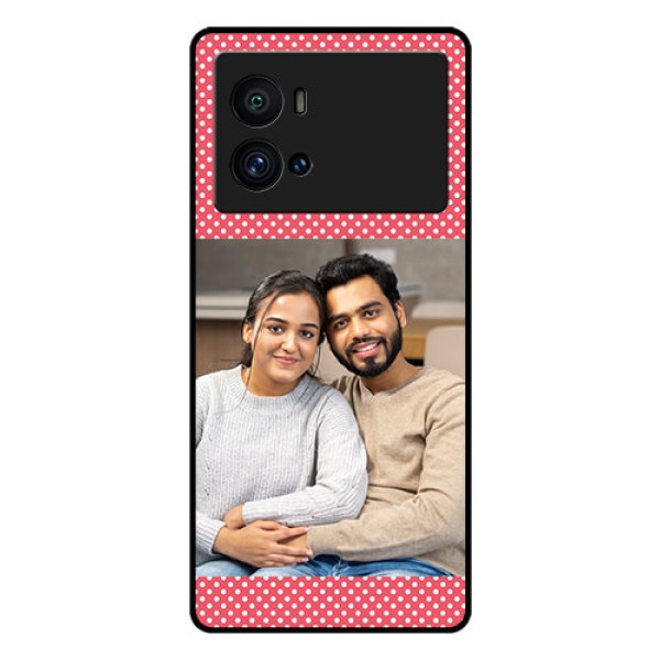 iQOO 9 Pro 5G Custom Glass Phone Case - White Dotted Design