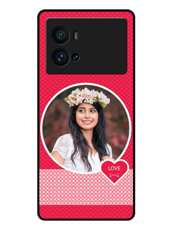 Custom iQOO 9 Pro 5G Personalised Glass Phone Case - Pink Pattern Design