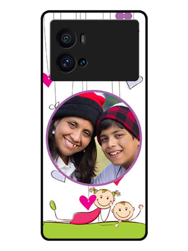 Custom iQOO 9 Pro 5G Photo Printing on Glass Case - Cute Kids Phone Case Design