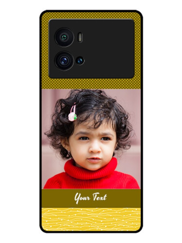 Custom iQOO 9 Pro 5G Custom Glass Phone Case - Simple Green Color Design