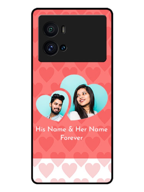 Custom iQOO 9 Pro 5G Personalized Glass Phone Case - Couple Pic Upload Design
