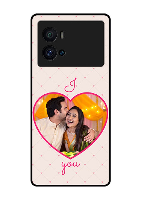 iQOO 9 Pro 5G Custom Glass Mobile Case - Heart Shape Design
