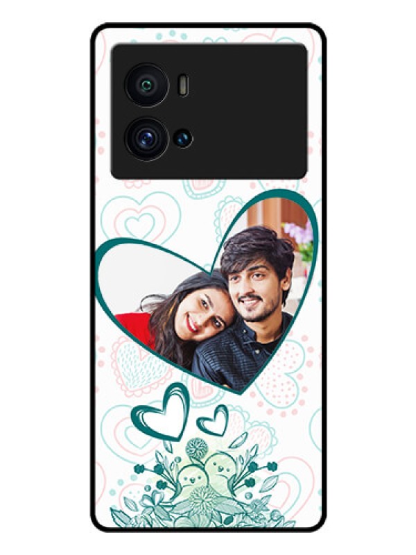 Custom iQOO 9 Pro 5G Photo Printing on Glass Case - Premium Couple Design