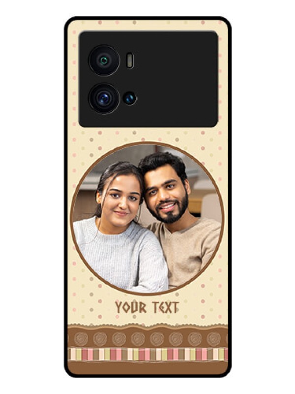 Custom iQOO 9 Pro 5G Custom Glass Mobile Case - Brown Dotted Mobile Case Design