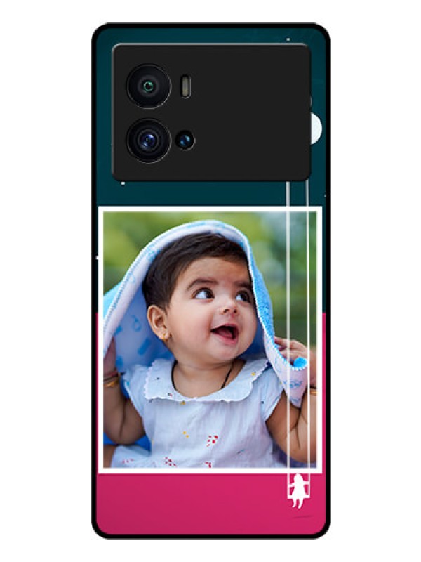 Custom iQOO 9 Pro 5G Custom Glass Phone Case - Cute Girl with Cloud Design