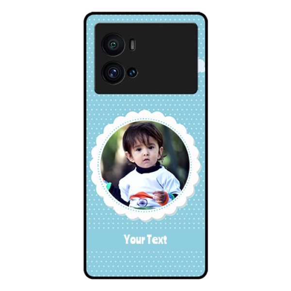 iQOO 9 Pro 5G Personalised Glass Phone Case - Violet Pattern Design
