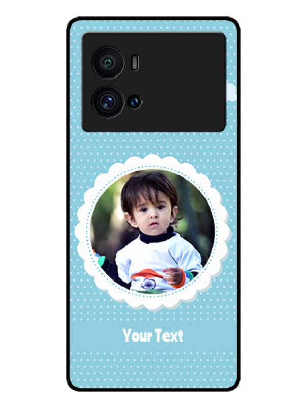 Custom iQOO 9 Pro 5G Personalised Glass Phone Case - Violet Pattern Design