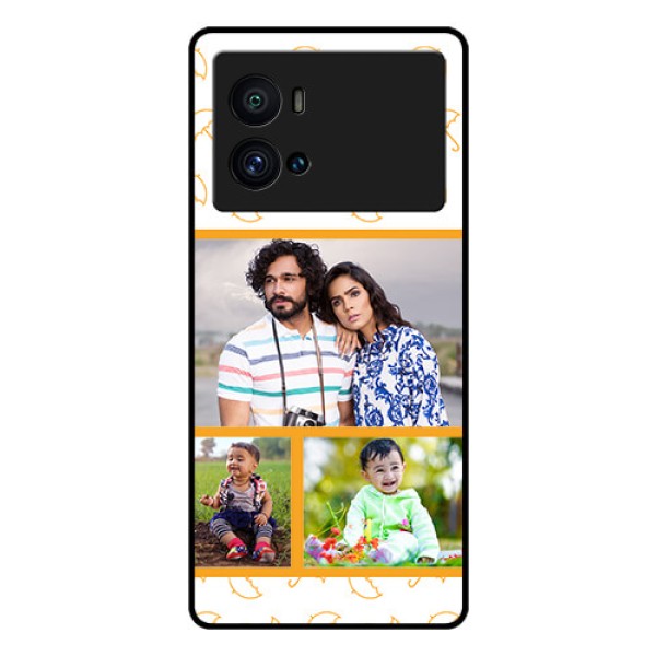 iQOO 9 Pro 5G Custom Glass Mobile Case - Yellow Pattern Design