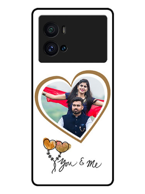 Custom iQOO 9 Pro 5G Custom Glass Mobile Case - You & Me Design
