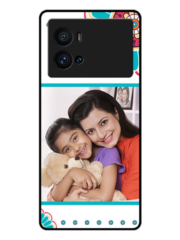 Custom iQOO 9 Pro 5G Custom Glass Phone Case - Flower Design