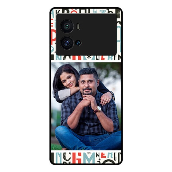 iQOO 9 Pro 5G Personalized Glass Phone Case - Alphabet Design