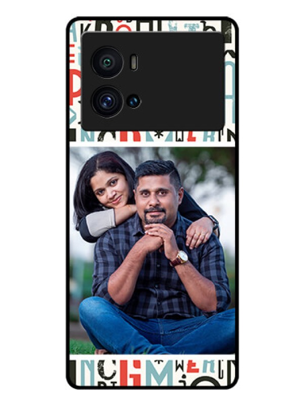 Custom iQOO 9 Pro 5G Personalized Glass Phone Case - Alphabet Design