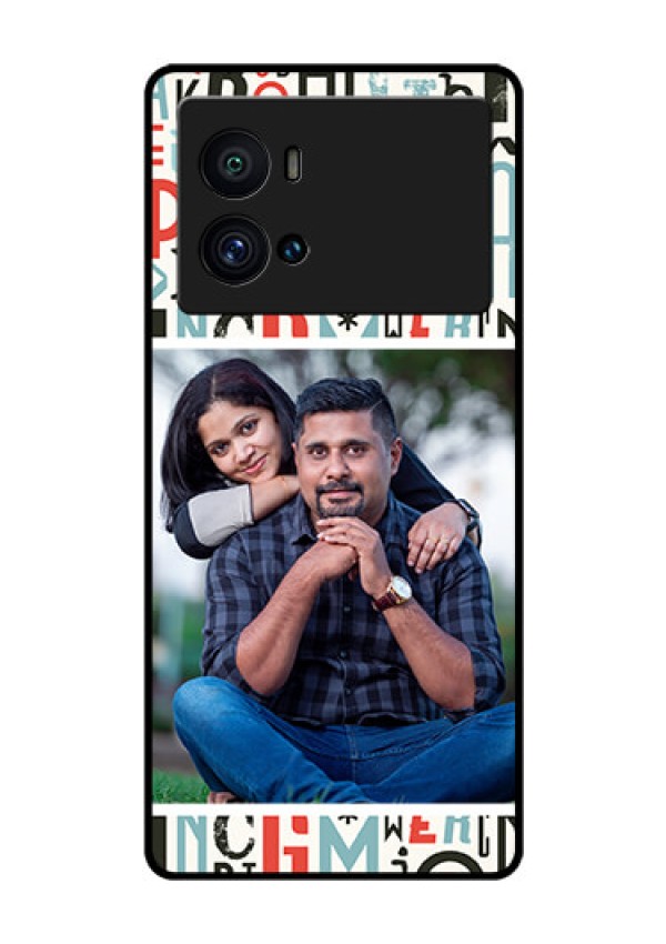 iQOO 9 Pro 5G Personalized Glass Phone Case - Alphabet Design