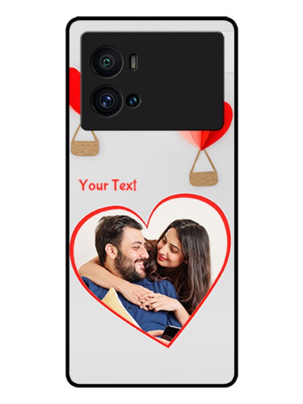 Custom iQOO 9 Pro 5G Custom Glass Mobile Case - Parachute Love Design