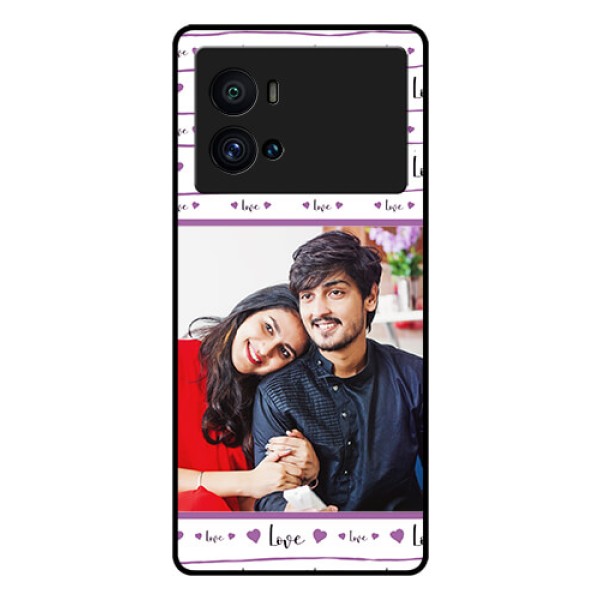 iQOO 9 Pro 5G Custom Glass Mobile Case - Couples Heart Design