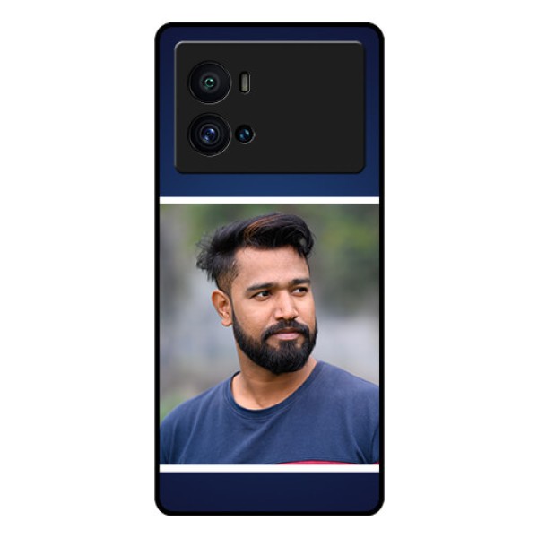 iQOO 9 Pro 5G Personalized Glass Phone Case - Simple Royal Blue Design iQOO 9 Pro 5G Personalized Glass Phone Case - Simple Royal Blue Design