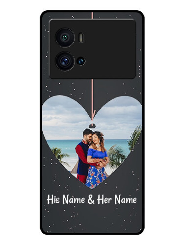 Custom iQOO 9 Pro 5G Custom Glass Phone Case - Hanging Heart Design