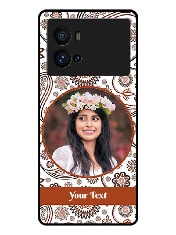 Custom iQOO 9 Pro 5G Custom Glass Mobile Case - Abstract Flower Design