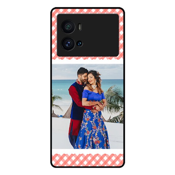 iQOO 9 Pro 5G Personalized Glass Phone Case - Pink Pattern Design