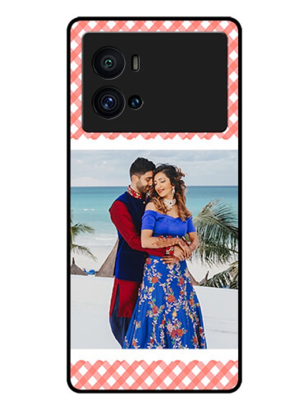 Custom iQOO 9 Pro 5G Personalized Glass Phone Case - Pink Pattern Design