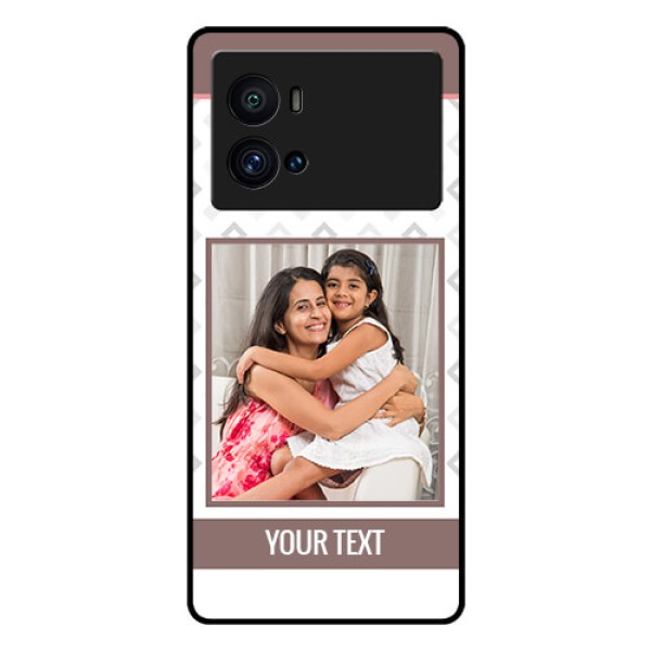 iQOO 9 Pro 5G Photo Printing on Glass Case - Simple Diamond Design