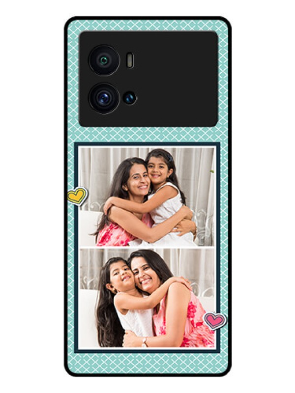 Custom iQOO 9 Pro 5G Custom Glass Phone Case - 2 Image Holder with Pattern Design