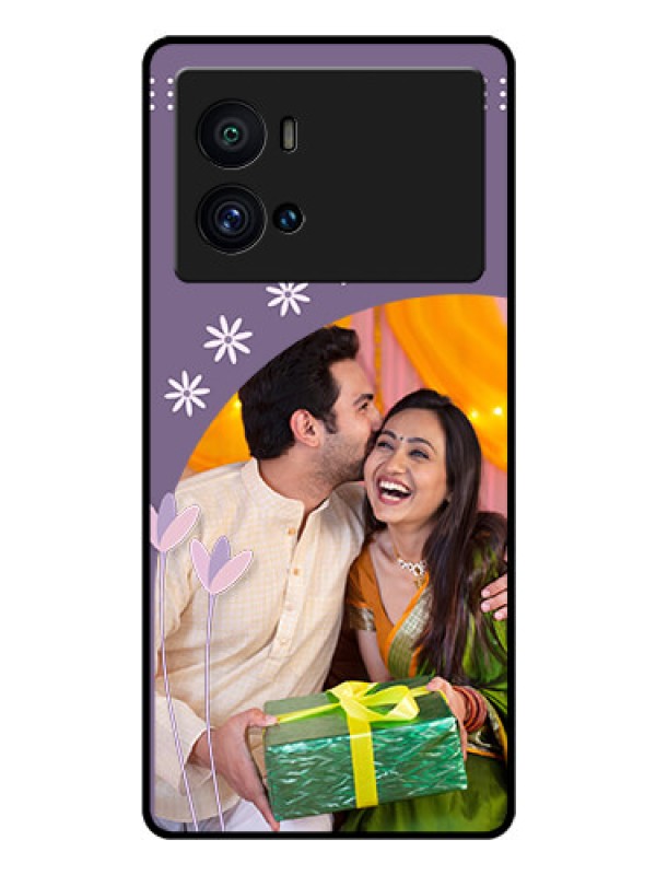 Custom iQOO 9 Pro 5G Custom Glass Mobile Case - Lavender flowers design