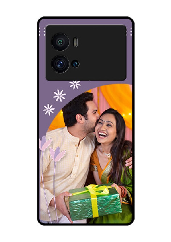iQOO 9 Pro 5G Custom Glass Mobile Case - Lavender flowers design