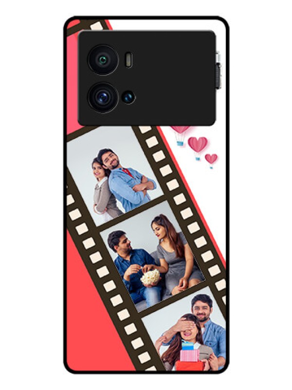 Custom iQOO 9 Pro 5G Personalized Glass Phone Case - 3 Image Holder with Film Reel